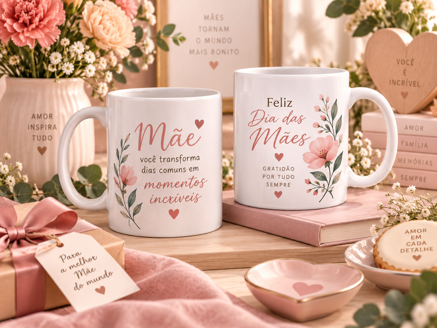 Artes de Dia das Mães para canecas
